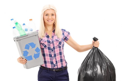 Community members participating in a local clean-up event
