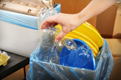 Organized flat clearance process with sorted items in Palmers Green
